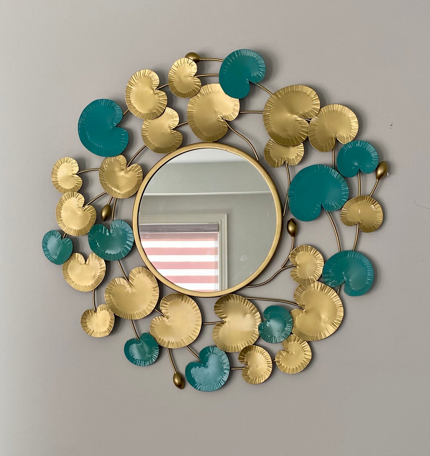 Blue and Golden Wall Mirror