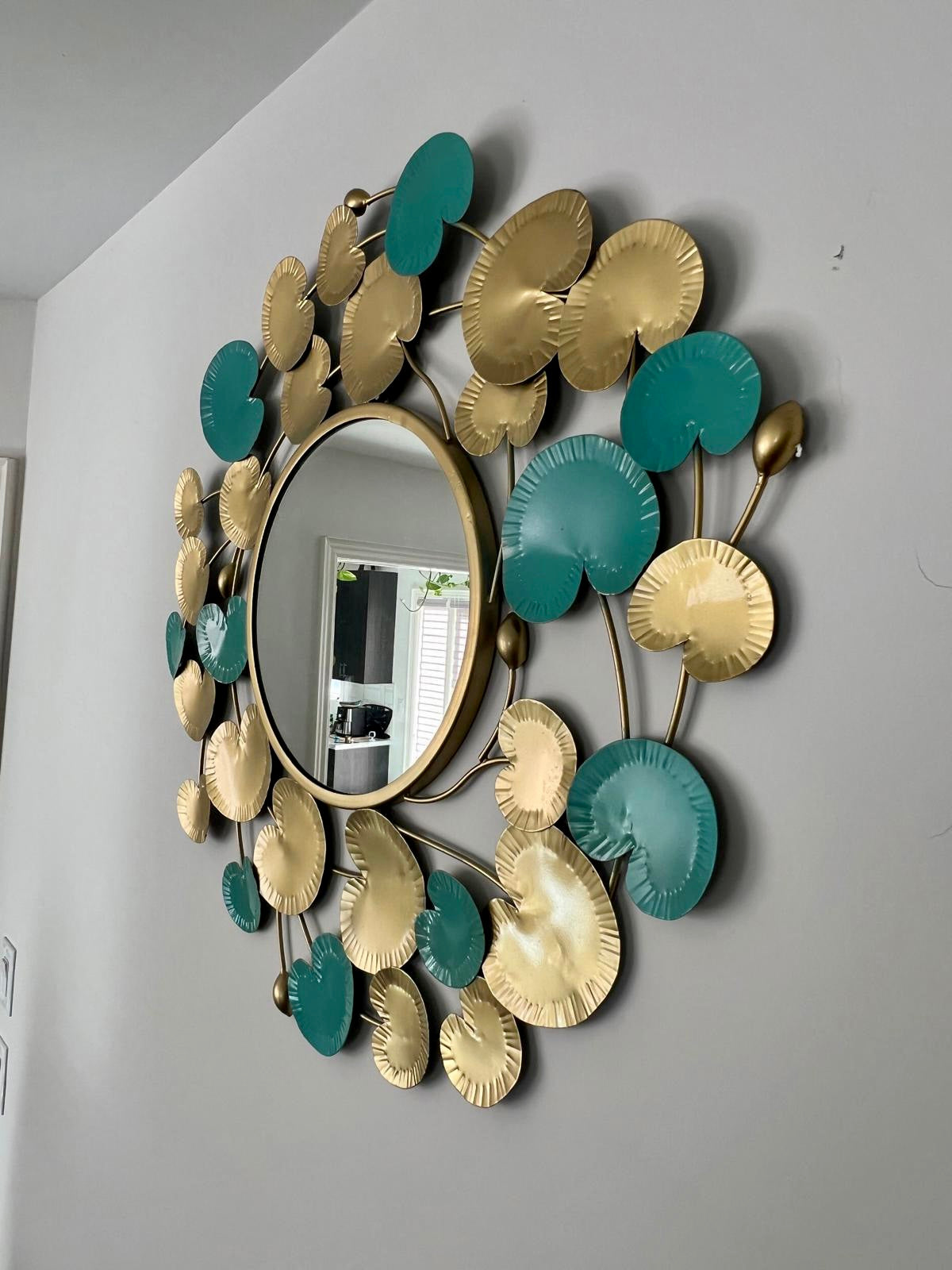 Blue and Golden Wall Mirror