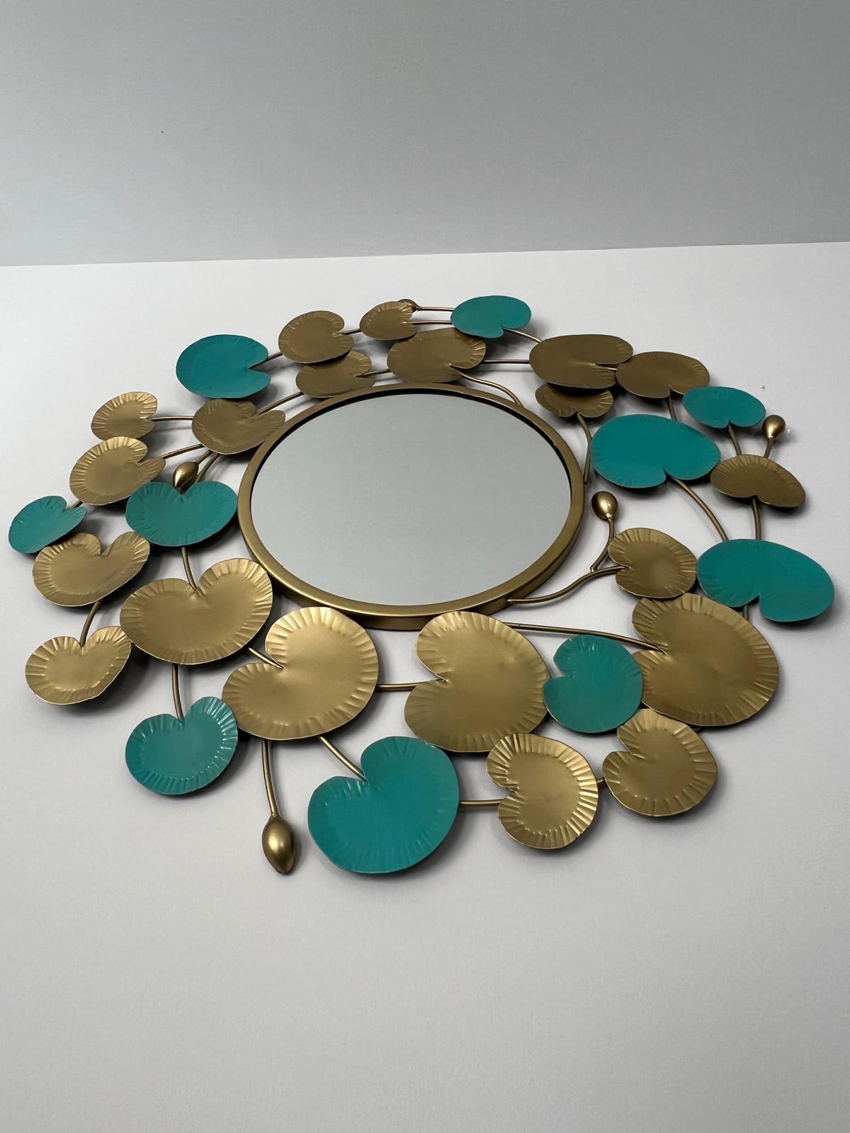 Blue and Golden Wall Mirror